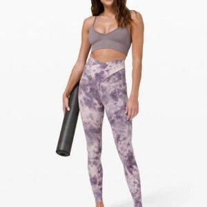 Lululemon Align  28" Leggings Criss Cross waist Diamond Dye Pink Bliss